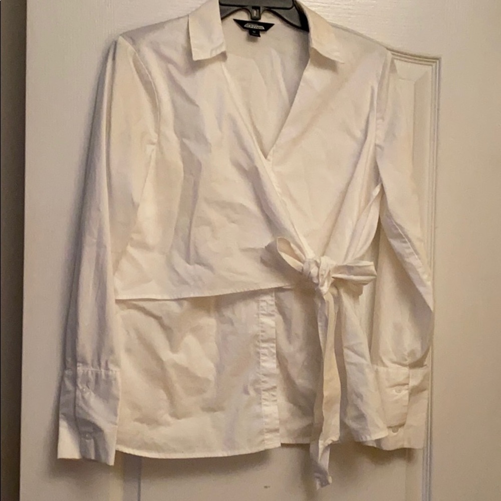 Project Runway Crossover Blouse with side tie